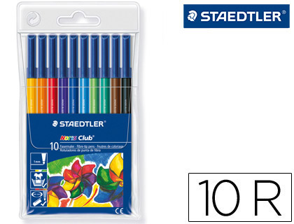 10 rotuladores Staedtler Noris Club